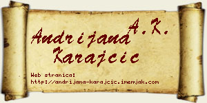 Andrijana Karajčić vizit kartica